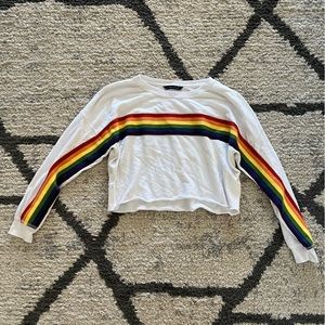 Cropped Abercrombie Rainbow Sweatshirt
